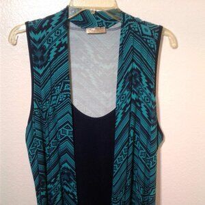 LAVISH PLUS Turquoise blue Sleeveless 1-piece Top SZ 1X